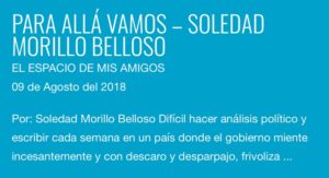 “Para allá vamos”, de Soledad Morillo Belloso – El espacio de mis amigos