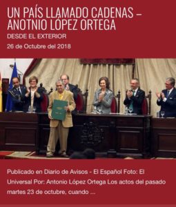 "Un país llamado Cadenas", de Antonio López Ortega