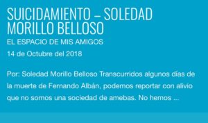 "Suicidamiento", de Soledad Morillo Belloso - El espacio de mis amigos