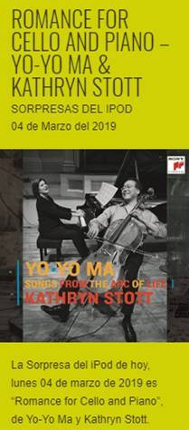 “Romance For Cello And Piano”, de Yo-Yo Ma & Kathryn Stott – Sorpresas del iPod